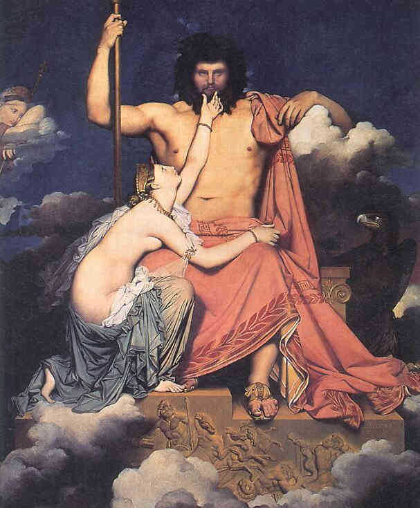 Thétis et Jupiter d'après Ingres