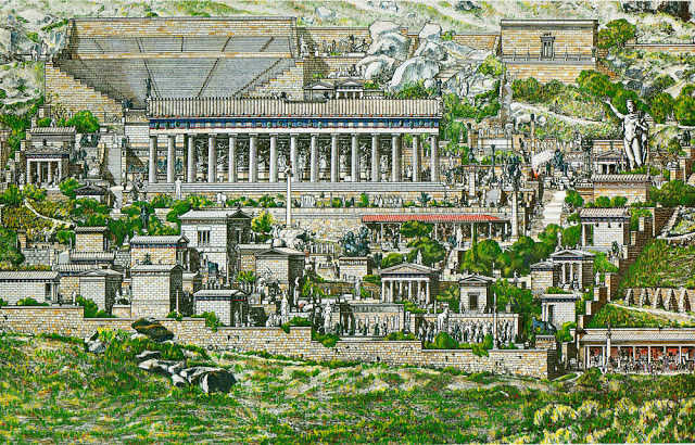 Le temple d'Apollon à Delphes
