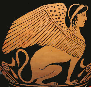 Aurore the Sphinx Sphinx-skyphos