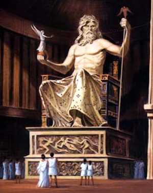 Statue de Zeus à Olympie