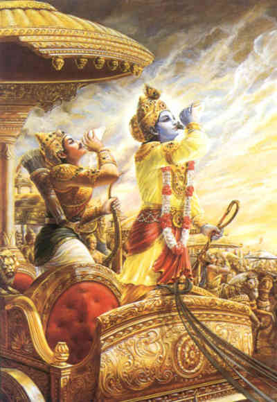 Krishna et Arjuna 