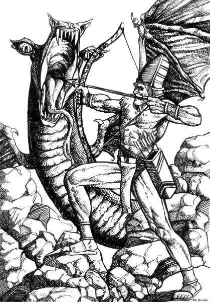 Marduk lutte contre Tiamat